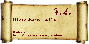 Hirschbein Leila névjegykártya